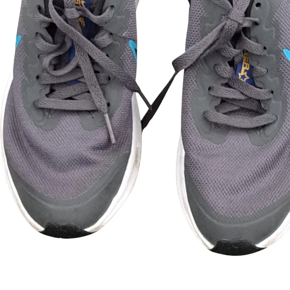 Nike Star Runner Gray And Blue Boy's Sneakers Shoe Size 4Y